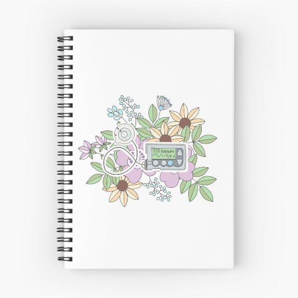 Item preview, Insulin pump with flowers designed and sold by RlauraR.