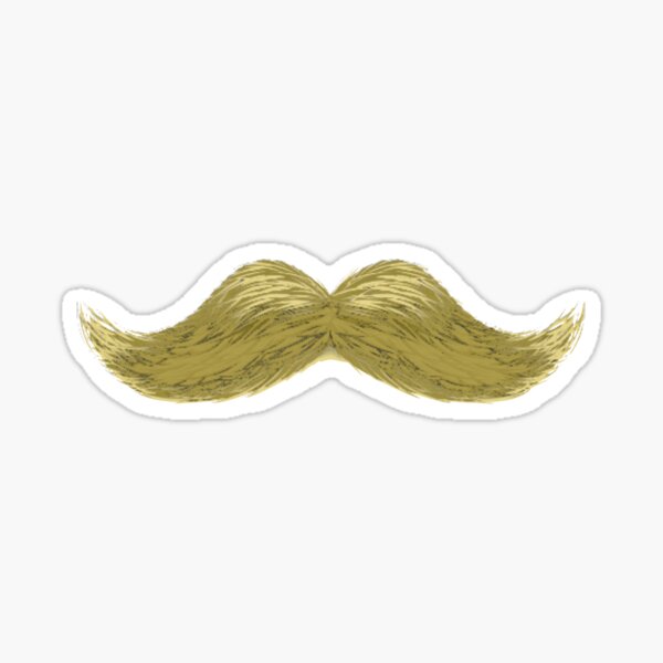 Blonde Mustache Sticker