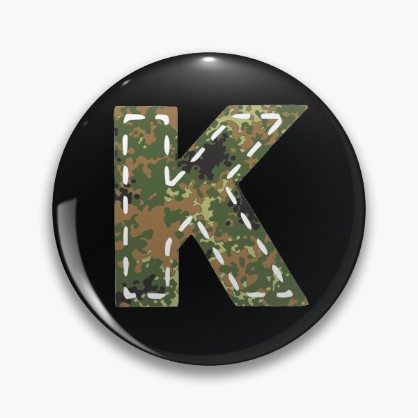 Item preview, K letter camouflage camouflage patch sewn Bundeswehr designed and sold by GeogDesigns.