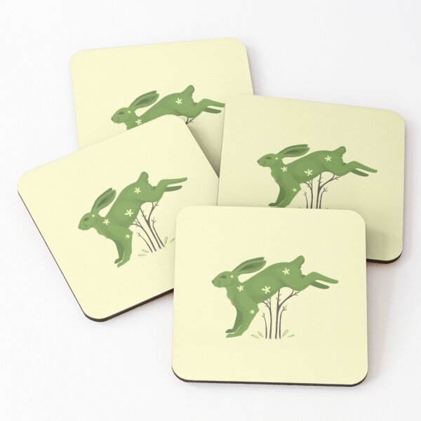 Item preview, Rabbit Topiary | Digital Illustration designed and sold by erilaurenart.