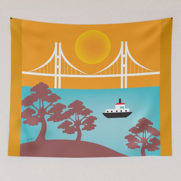 Item preview, Presidio San Francisco, California - Skyline Illustration by Loose Petals designed and sold by LoosePetals.