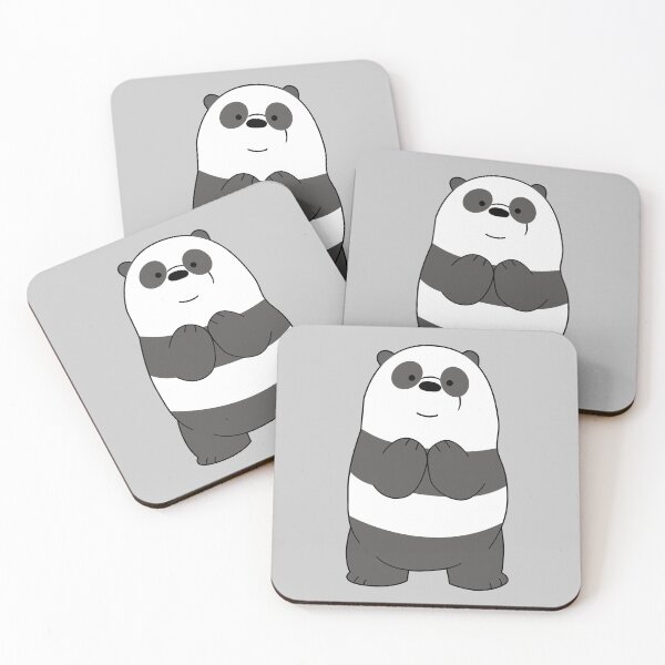 We bare bears Panda bear Coasters (Set of 4)