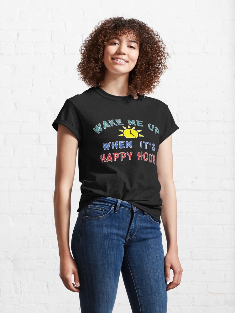 Alternate view of Happy Hour Moonshine Libation Liquor Mixologist. Classic T-Shirt