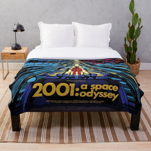 2001 A Space Odyssey Art Throw Blanket