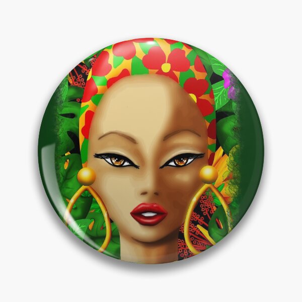 Item preview, Caribbean Beauty Exotic Girl Portrait Digital Drawing  designed and sold by BluedarkArt.