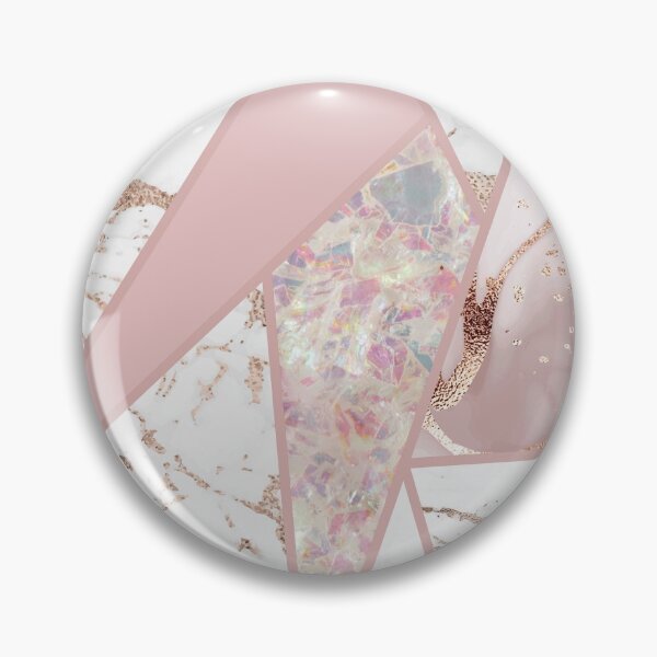 Artikelvorschau, Erröten Sie rosa metallische Roségold-Marmor-Dreiecke entworfen und verkauft von cadinera.