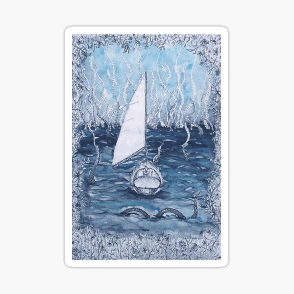 Watercolor Sailboat Sticker