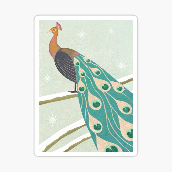 Item preview, winter christmas peacock designed and sold by Maria Khersonets.