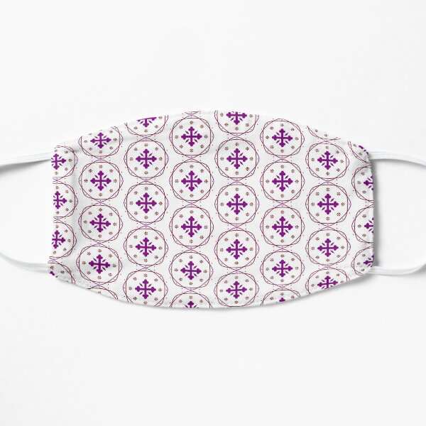 Purple and Maroon Cross Flat Mask