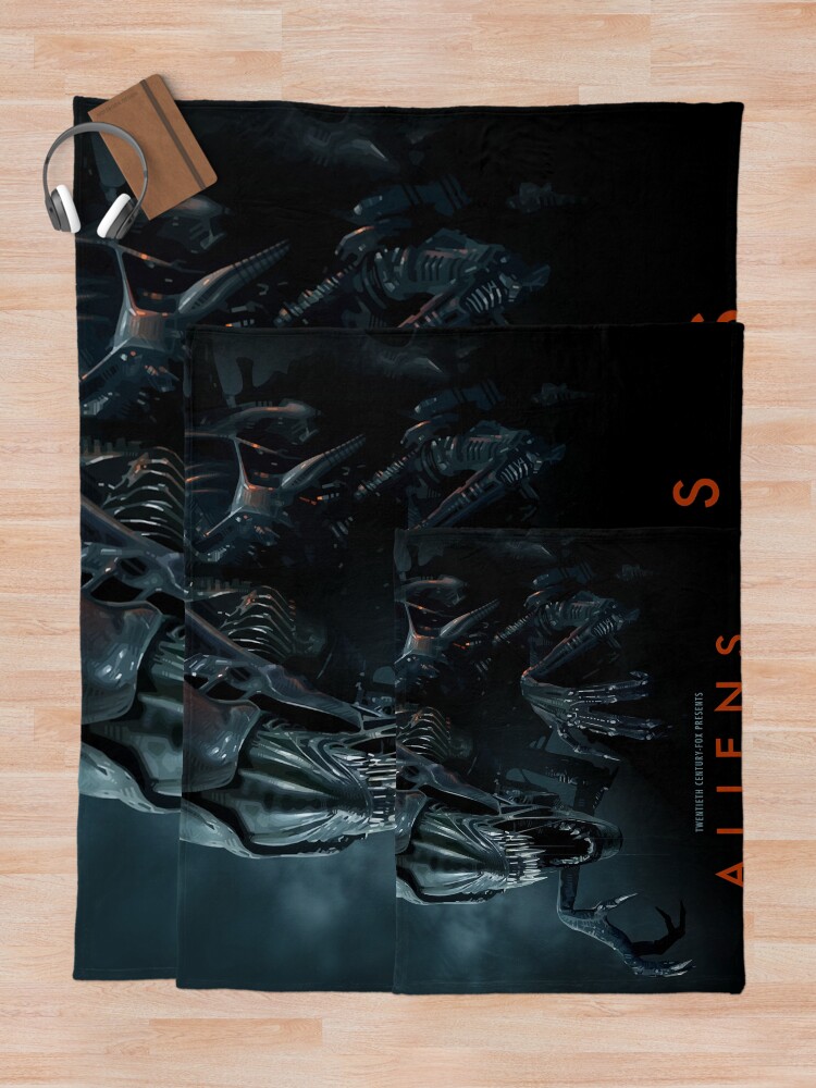 Alternate view of Alien 1979 Movie Art Throw Blanket