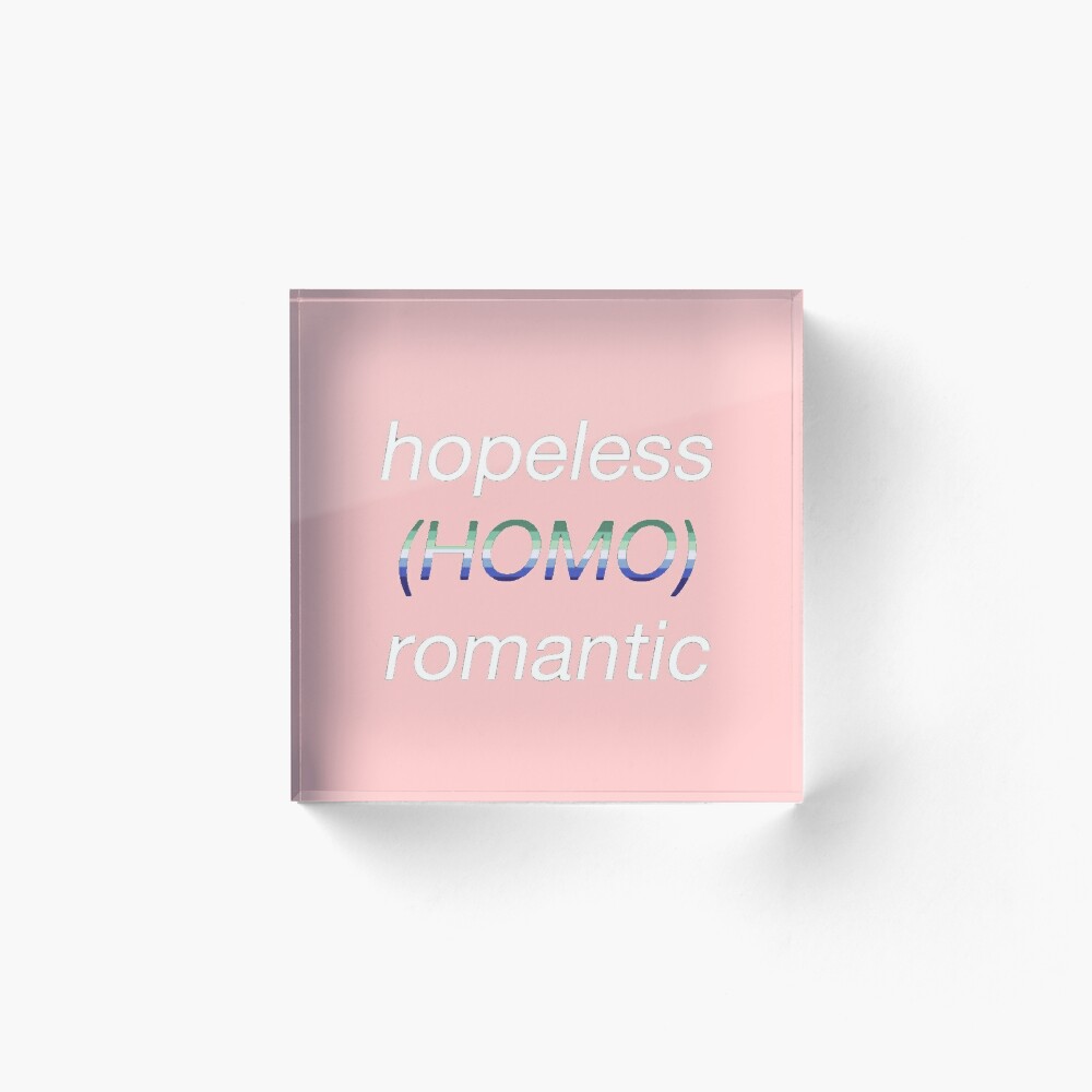 Lámina rígida for Sale con la obra «Hopeless Homo Romantic (mlm)» de Lye  Schwartz | Redbubble