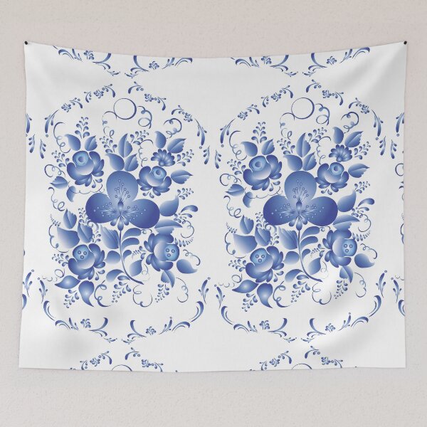 Item preview, Blue flowers pattern  designed and sold by Sebastian Art.