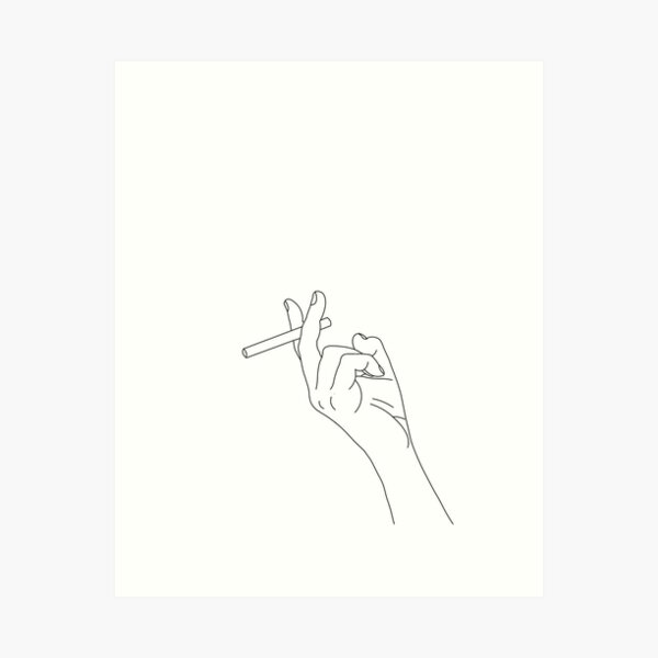 Cigarette hand Art Print