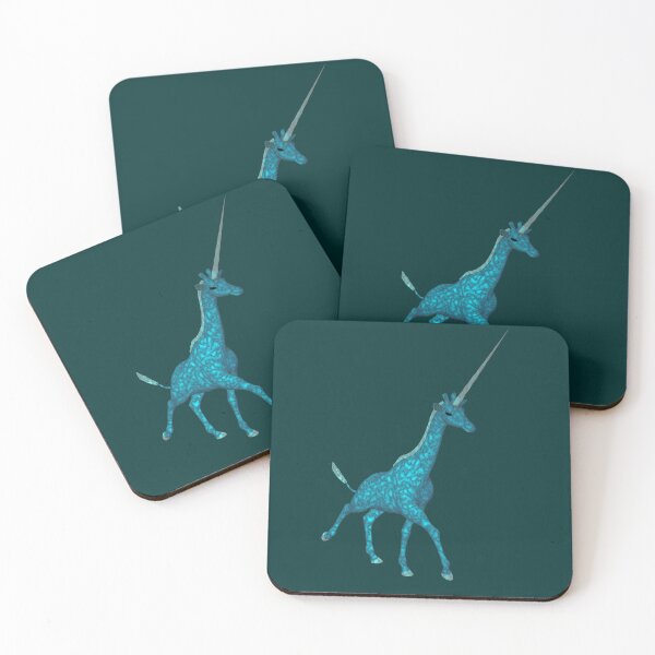 Item preview, Turquoise Giraffe-Unicorn designed and sold by Mythos57.