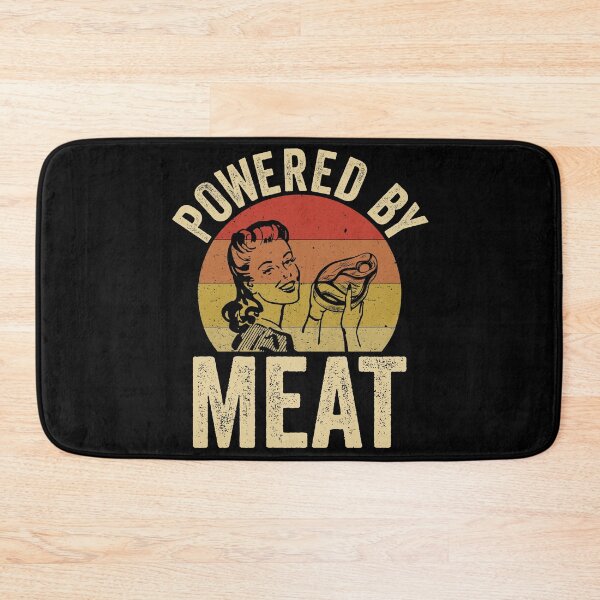 Item preview, Powered By Meat Vintage Carnivore Woman Meat Eater designed and sold by inkedtee.