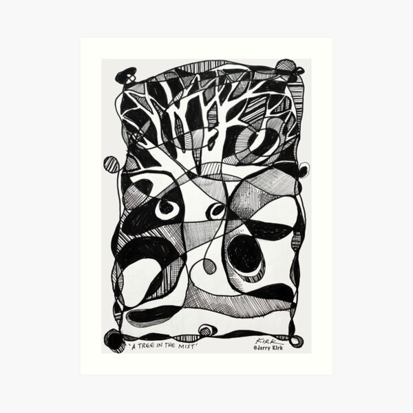 'A Tree in the Mist' Art Print