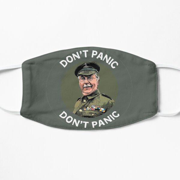 Don't Panic Lance Corporal Jones t shirt - Funny Classic British t-shirt - Home Dads Army Mug - England Flat Mask