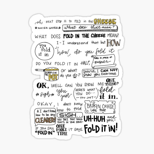 Fold in the Cheese Sticker