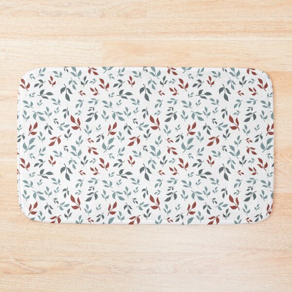 Item preview, Falling Leaves Brick Red and Blue designed and sold by paperweight-art.