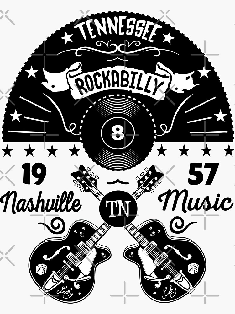 "Rockabilly Style Nashville Tennessee Retro Country Music Guitar