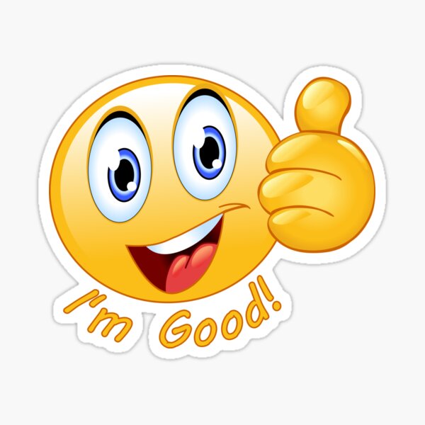 Smiley Face Thumbs Up! Sticker