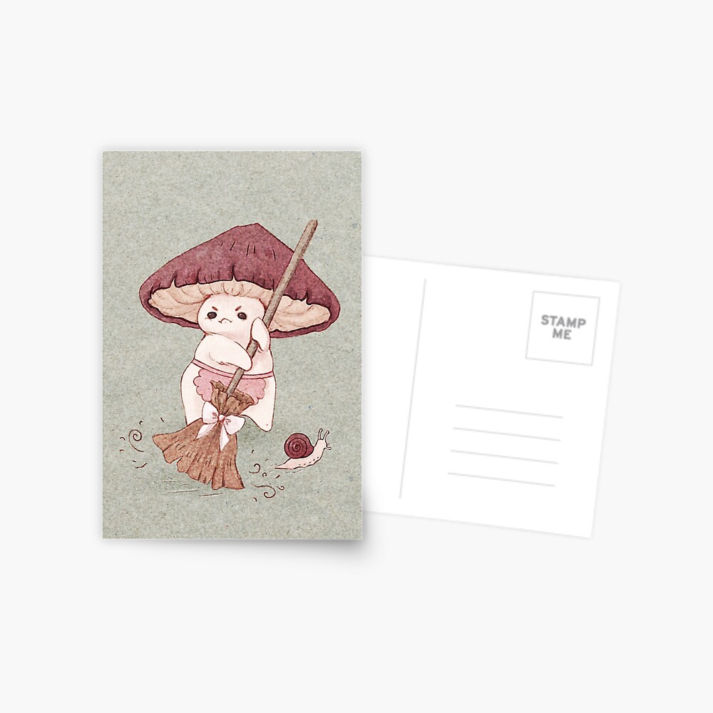 Angy mushroom does not like to clean Postcard