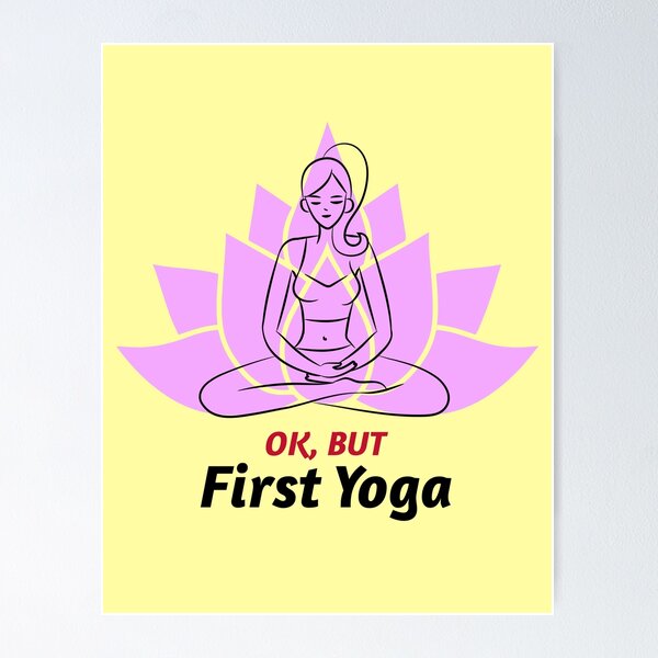 Item preview, Yoga First / Namaste / Yoga Design / Girl Doing Yoga / Meditation / Yoga Lover designed and sold by RedBoyShop.