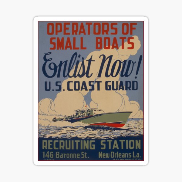 Item preview, Illustrated Coast Guard Poster designed and sold by Slydell1.