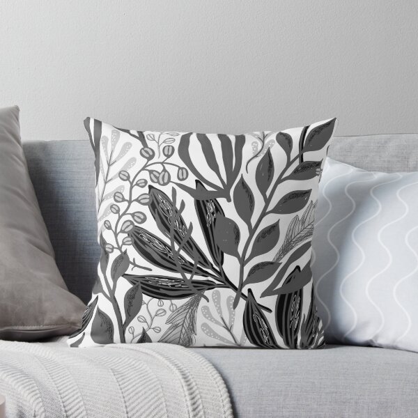 Item preview, Flores de color gris pastel designed and sold by Randoprint.