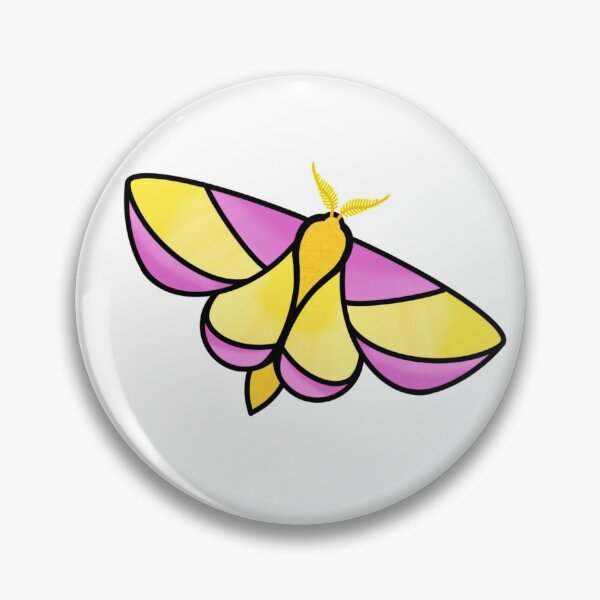 Item preview, Rosy Maple Moth - Digital illustration designed and sold by BuckNerdImages.