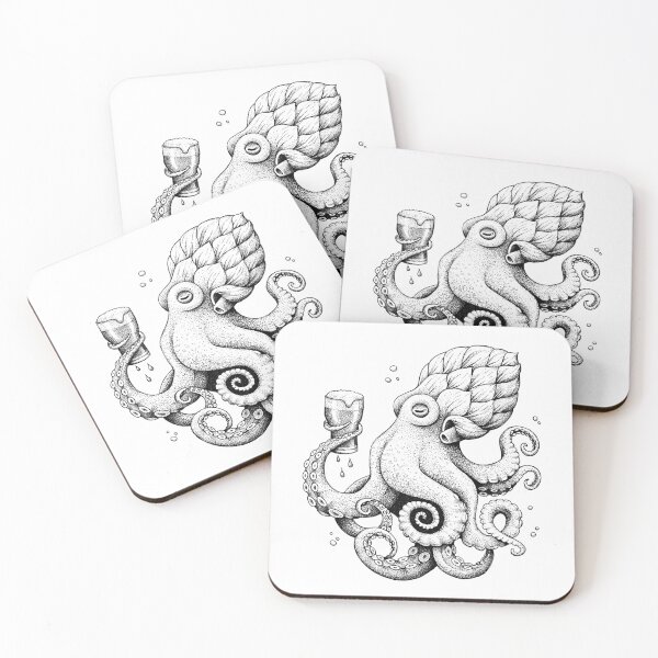 Item preview, Hoptopus - The Beer Drinking Octopus designed and sold by HabbyArt.