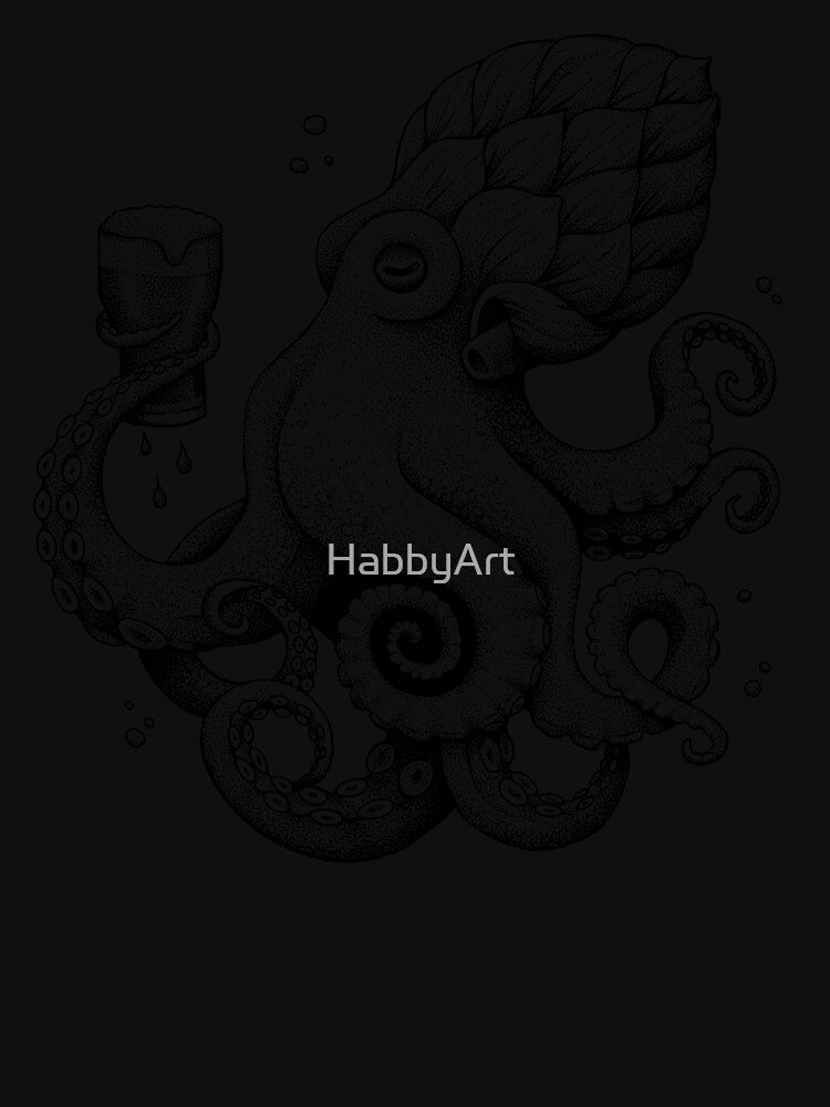Thumbnail 7 of 7, Active T-Shirt, Hoptopus - The Beer Drinking Octopus designed and sold by HabbyArt.