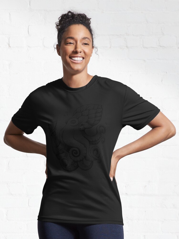 Alternate view of Hoptopus - The Beer Drinking Octopus Active T-Shirt