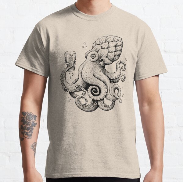Hoptopus - Der biertrinkende Oktopus Classic T-Shirt