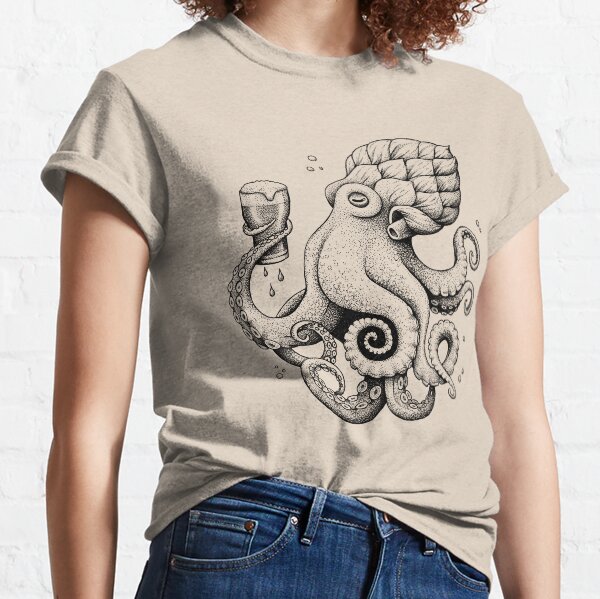 Hoptopus - The Beer Drinking Octopus Classic T-Shirt