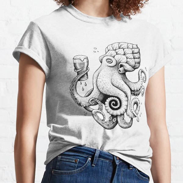 Hoptopus - The Beer Drinking Octopus Classic T-Shirt