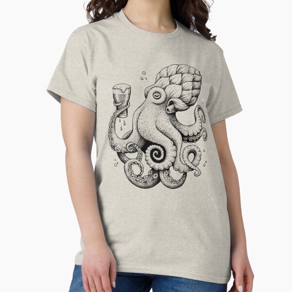 Item preview, Hoptopus - The Beer Drinking Octopus designed and sold by HabbyArt.