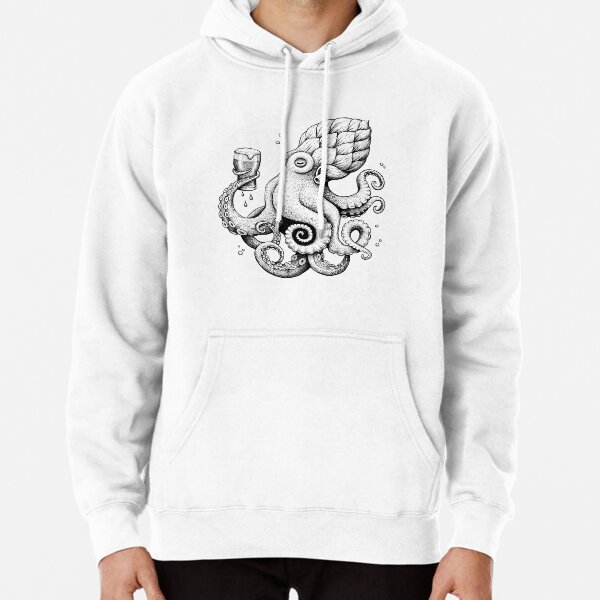 Hoptopus - The Beer Drinking Octopus Pullover Hoodie
