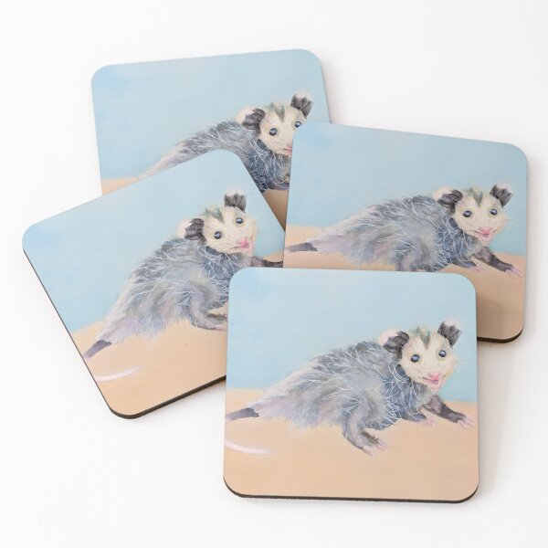 Item preview, Awesome Happy Baby Opossum Watercolor Mixed Media  designed and sold by MariaWorkman.