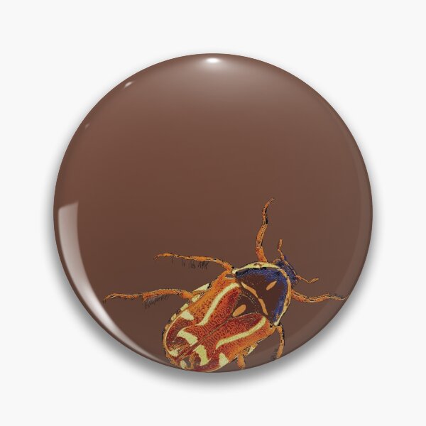 Item preview, Fiddler Beetle on brown by Chrissy Wild designed and sold by ChrissyWild.