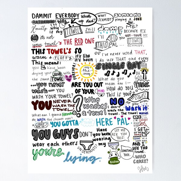Item preview, New Girl Towel Scene designed and sold by hmatt1003.