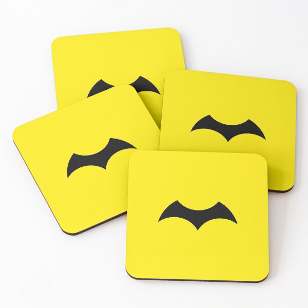 Item preview, Iconic Minimal Bat Logo (Black on Yellow) (Hero design nerdy geeky comicbooks gift for Covid19 quarantine 2020) designed and sold by frikybomb.