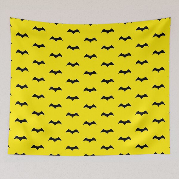 Item preview, Iconic Minimal Bat Logo (Black on Yellow) (Hero design nerdy geeky comicbooks gift for Covid19 quarantine 2020) designed and sold by frikybomb.
