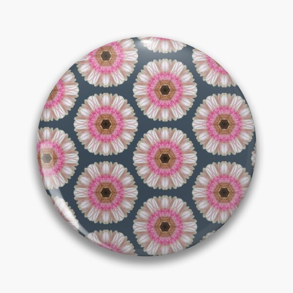 Item preview, Pink gerbera on navy designed and sold by LittleBettyMakes.