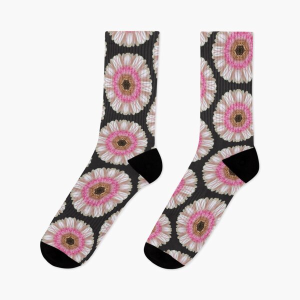 Item preview, Pink gerbera on black designed and sold by LittleBettyMakes.