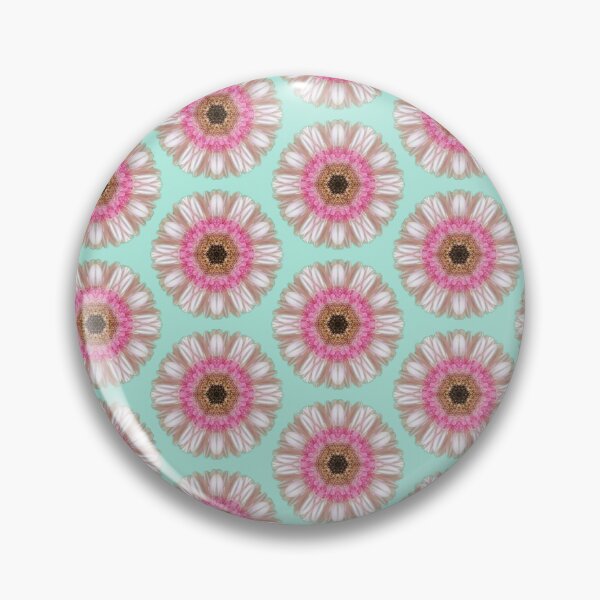 Item preview, Pink gerbera on duck egg designed and sold by LittleBettyMakes.