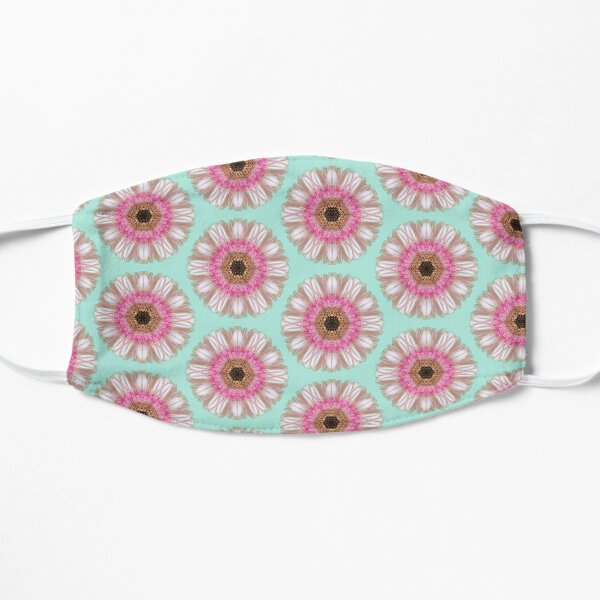 Pink gerbera on duck egg Mask