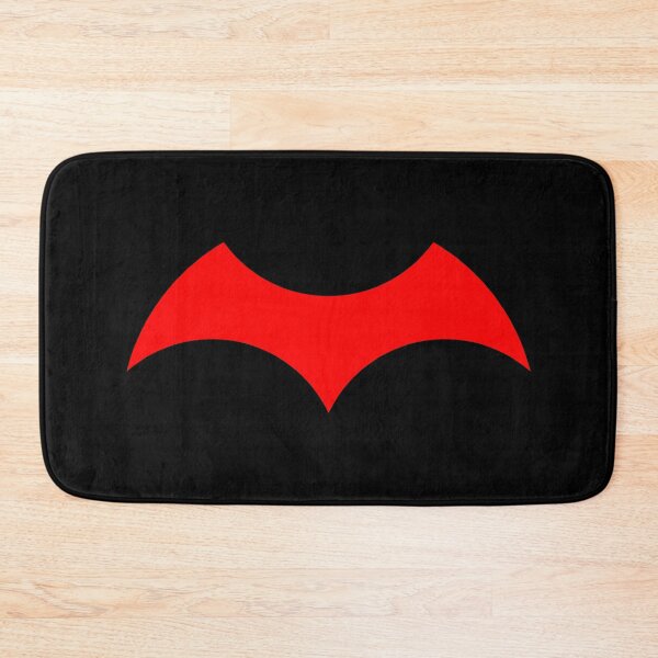 Item preview, RED Iconic Minimal Bat Logo (on black) (Hero comics design) designed and sold by frikybomb.