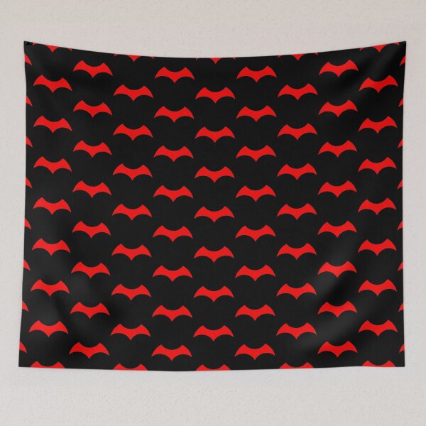 Item preview, RED Iconic Minimal Bat Logo (on black) (Hero comics design) designed and sold by frikybomb.
