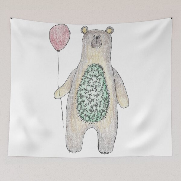 Item preview, Bear With Balloon designed and sold by ArtChildGalore.